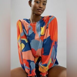 ANTHROPOLOGIE BL^NK London Miranda Peasant Too Multicolor Size XS